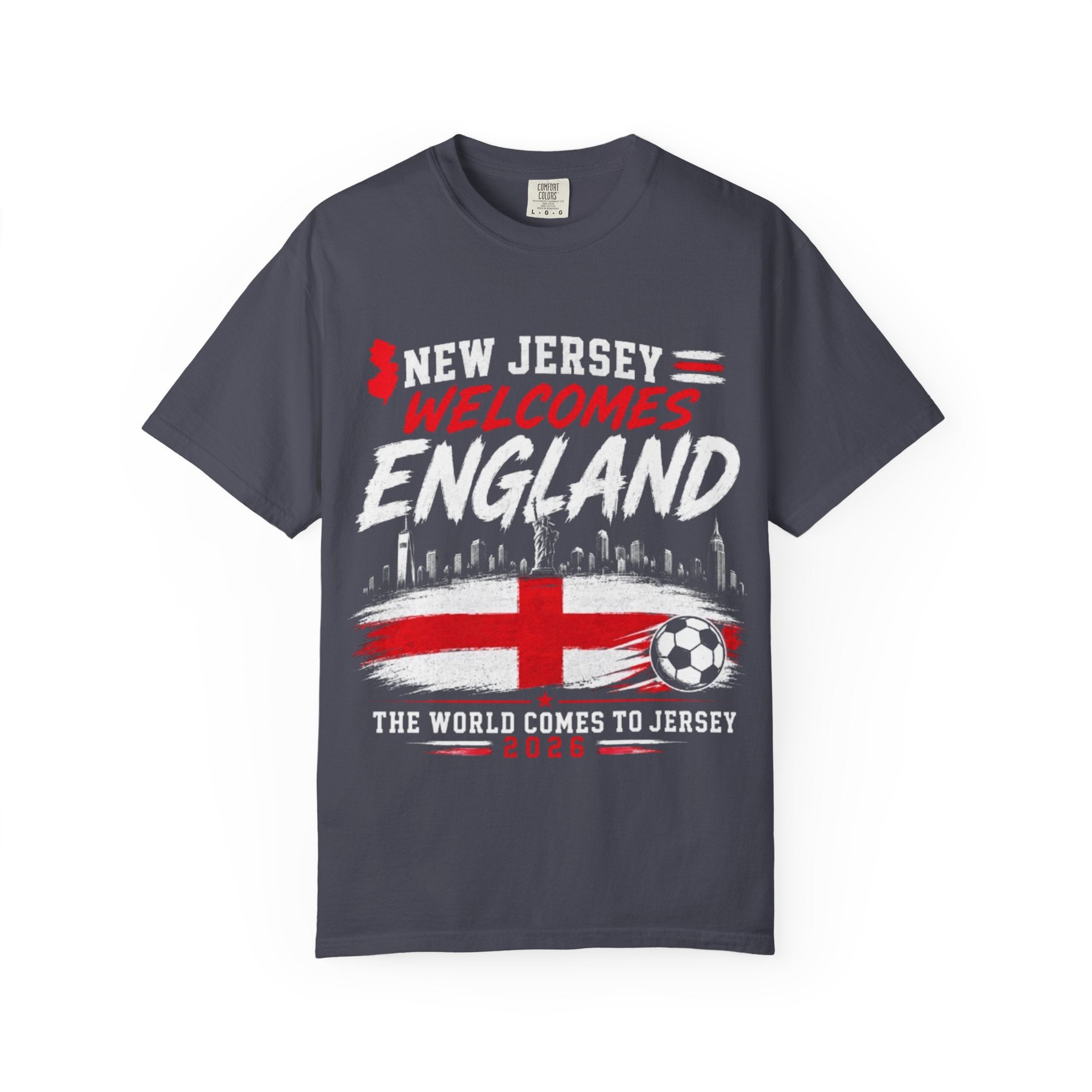 New Jersey Welcomes England T-shirt | St George Flag Soccer Jersey