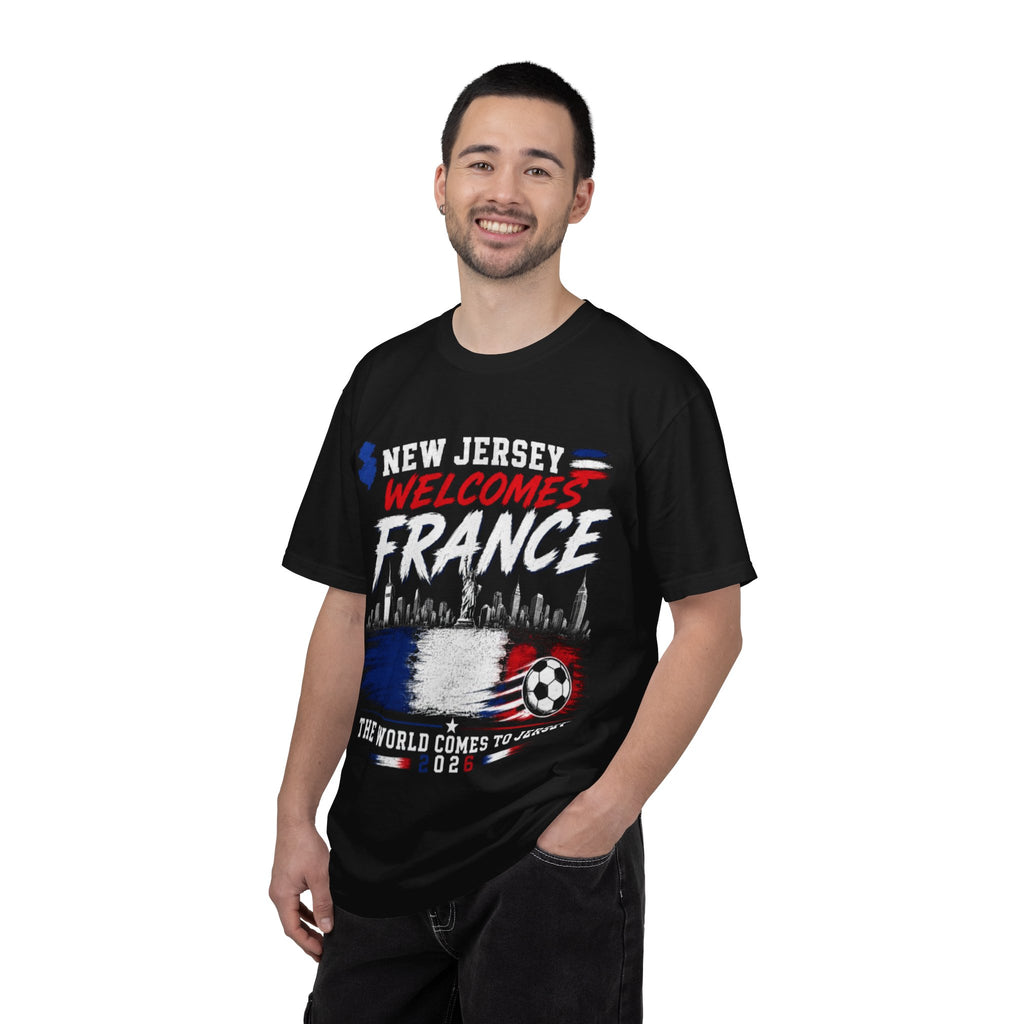 T-Shirt — "New Jersey Welcomes France" Soccer Fan Tee (The World Comes to Jersey 2024)