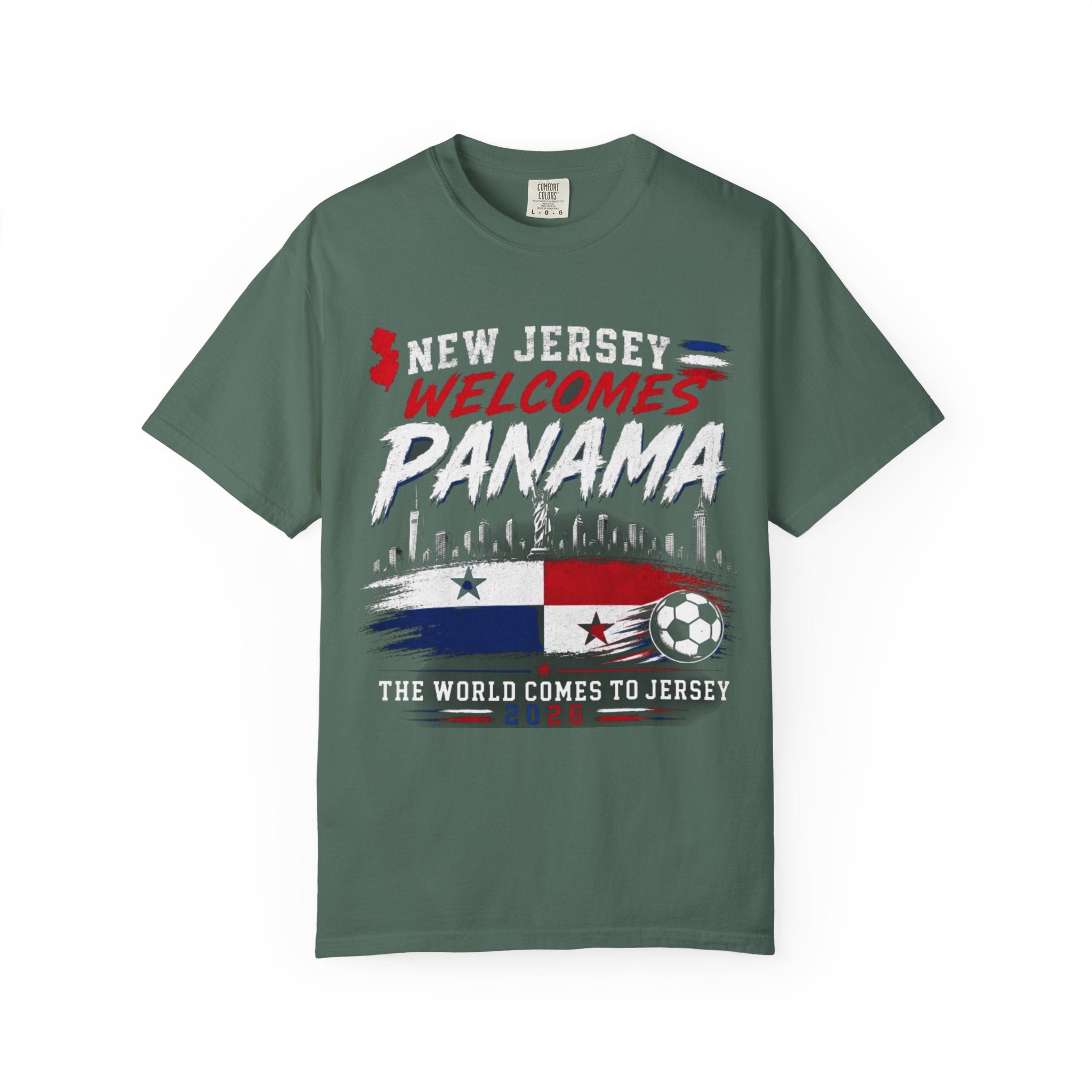 New Jersey Welcomes Panama T-shirt | Panama Flag Soccer Design