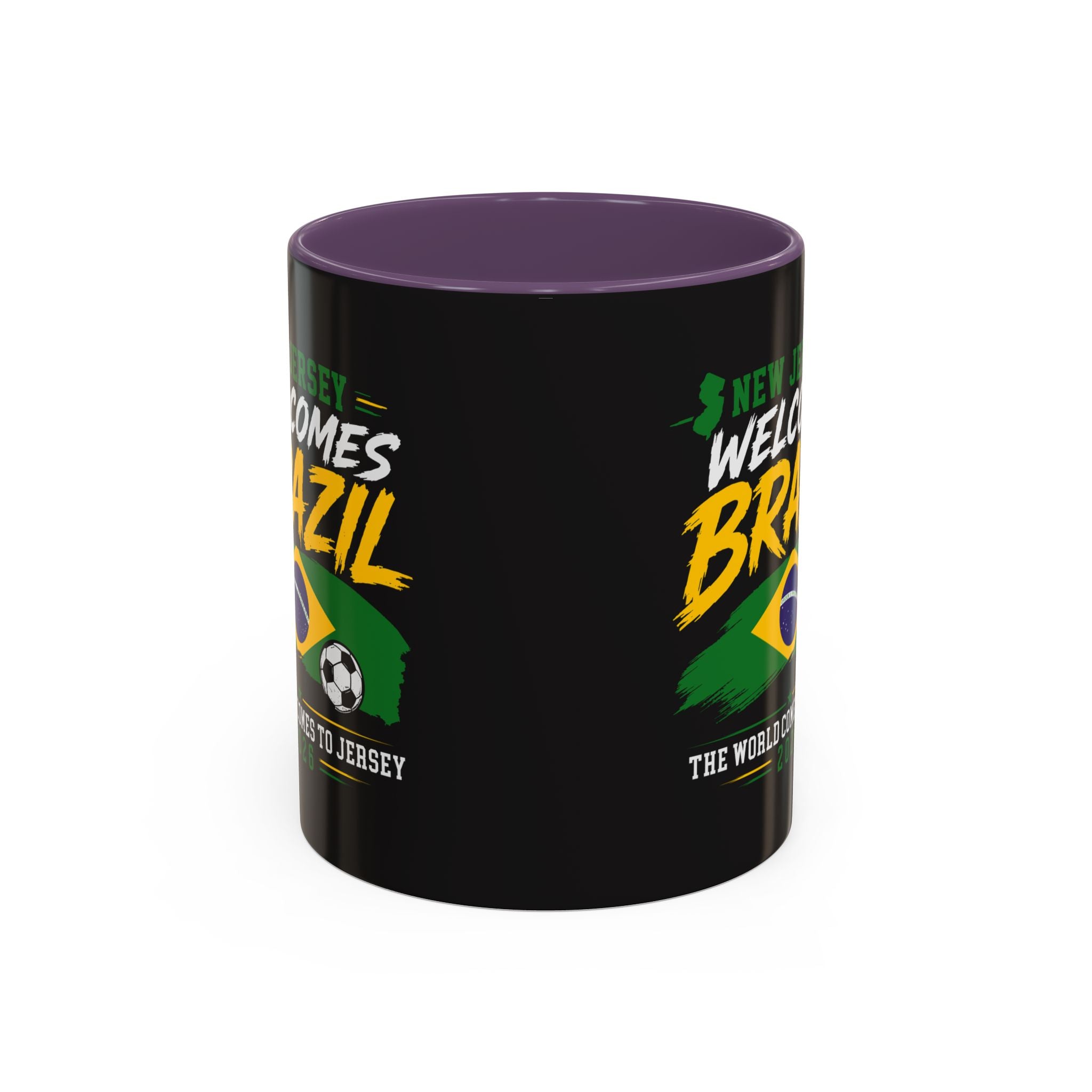 Brazil Soccer Fan Coffee Mug — New Jersey 2026 Accent Mug
