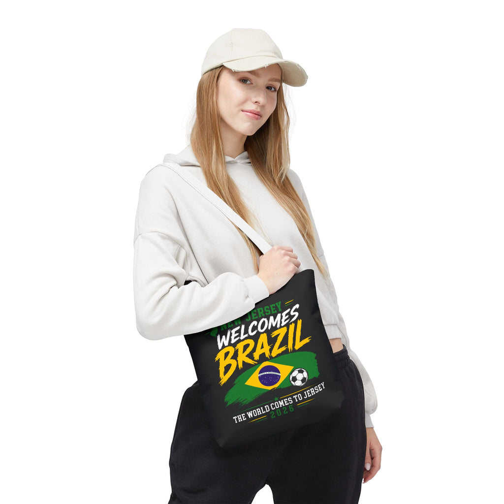 New Jersey Welcomes Brazil Tote Bag — World Cup 2026 Soccer Fan Tote