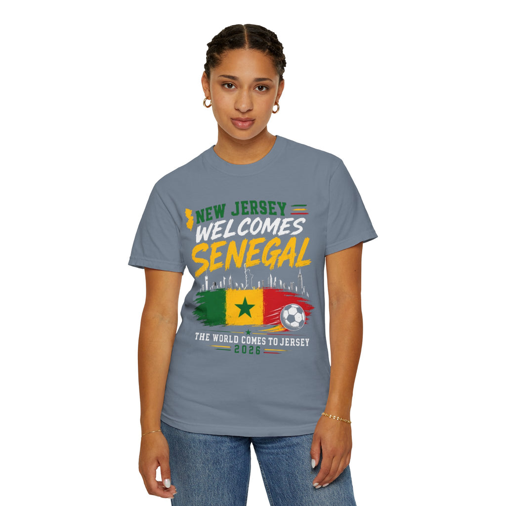 New Jersey Welcomes Senegal T-shirt | Senegal Flag Soccer Jersey Design