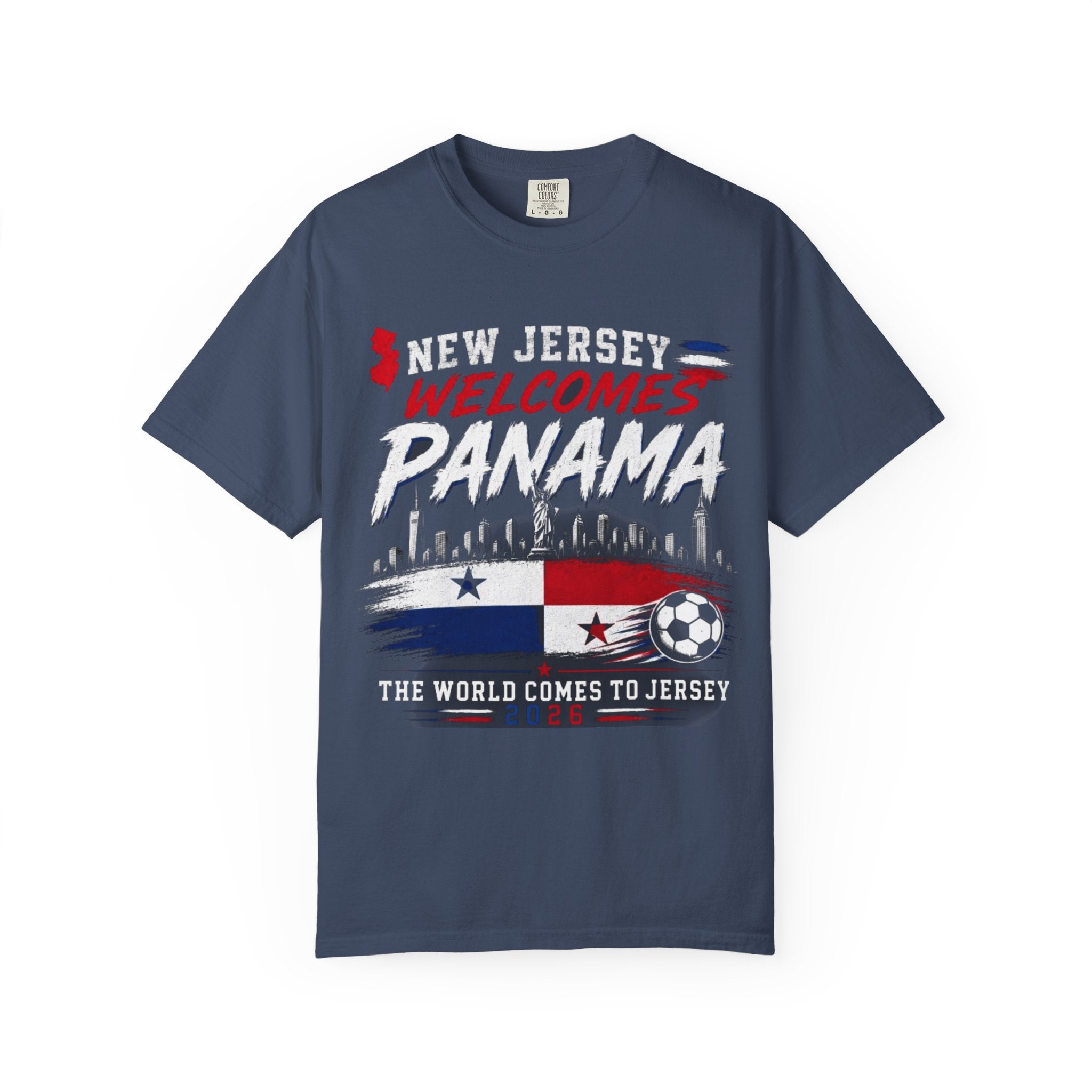 New Jersey Welcomes Panama T-shirt | Panama Flag Soccer Design