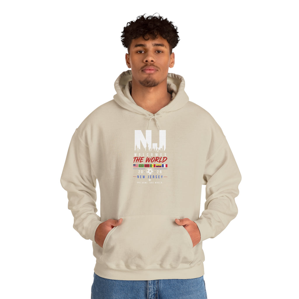 NJ Welcomes The World Hoodie – New Jersey Pride Travel Souvenir Sweatshirt