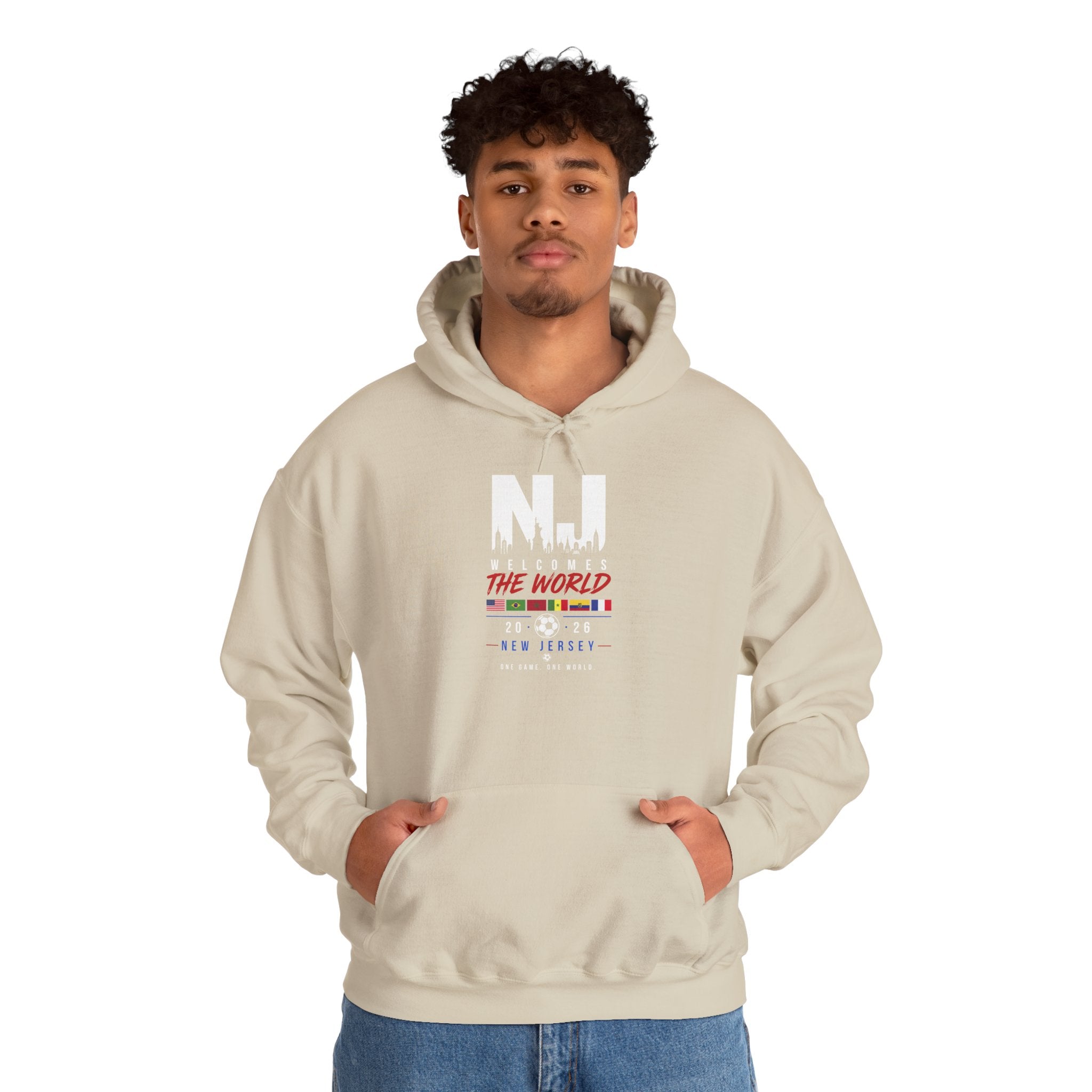NJ Welcomes The World Hoodie – New Jersey Pride Travel Souvenir Sweatshirt
