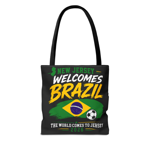 New Jersey Welcomes Brazil Tote Bag — World Cup 2026 Soccer Fan Tote