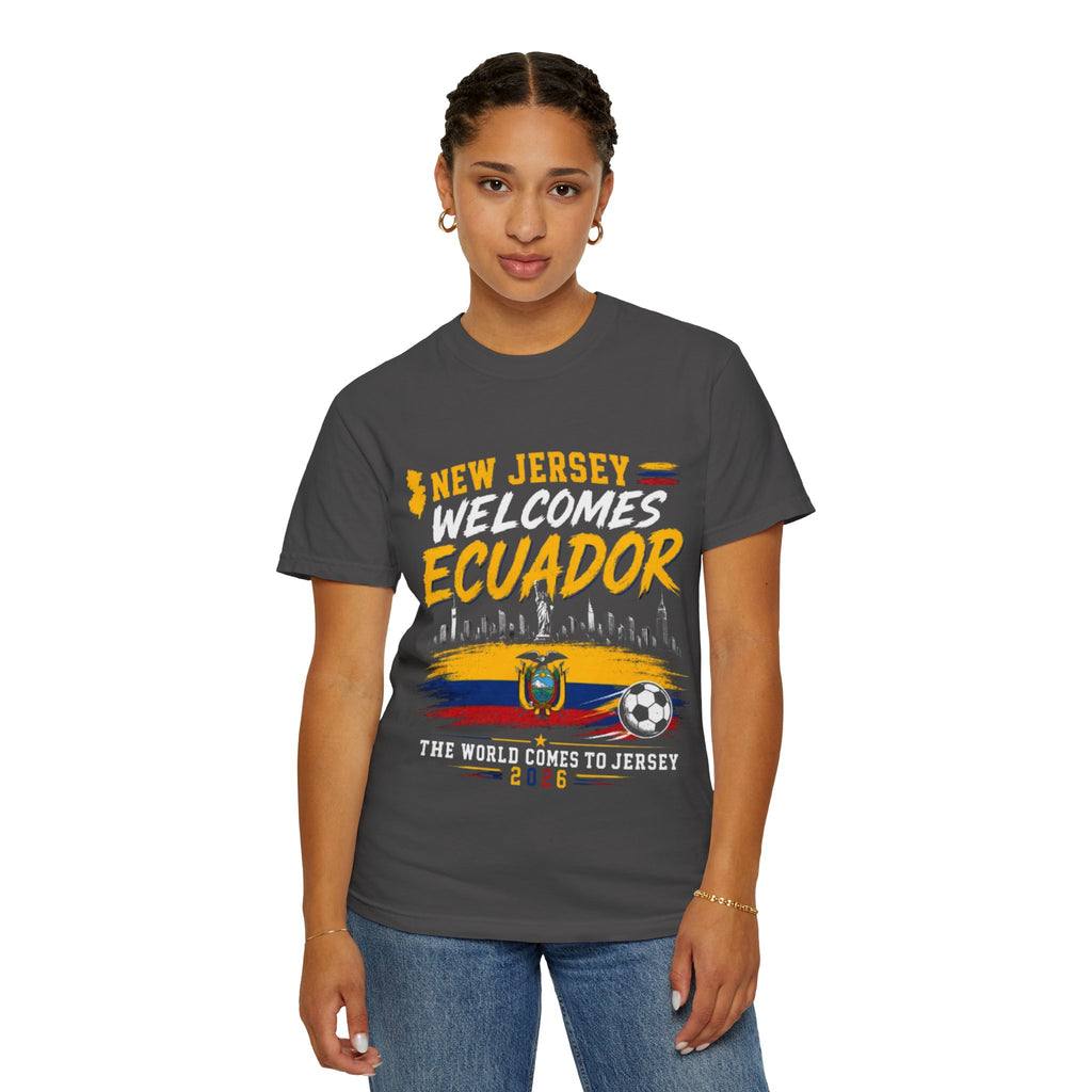 New Jersey Welcomes Ecuador T-shirt | Ecuador Flag Soccer 2026