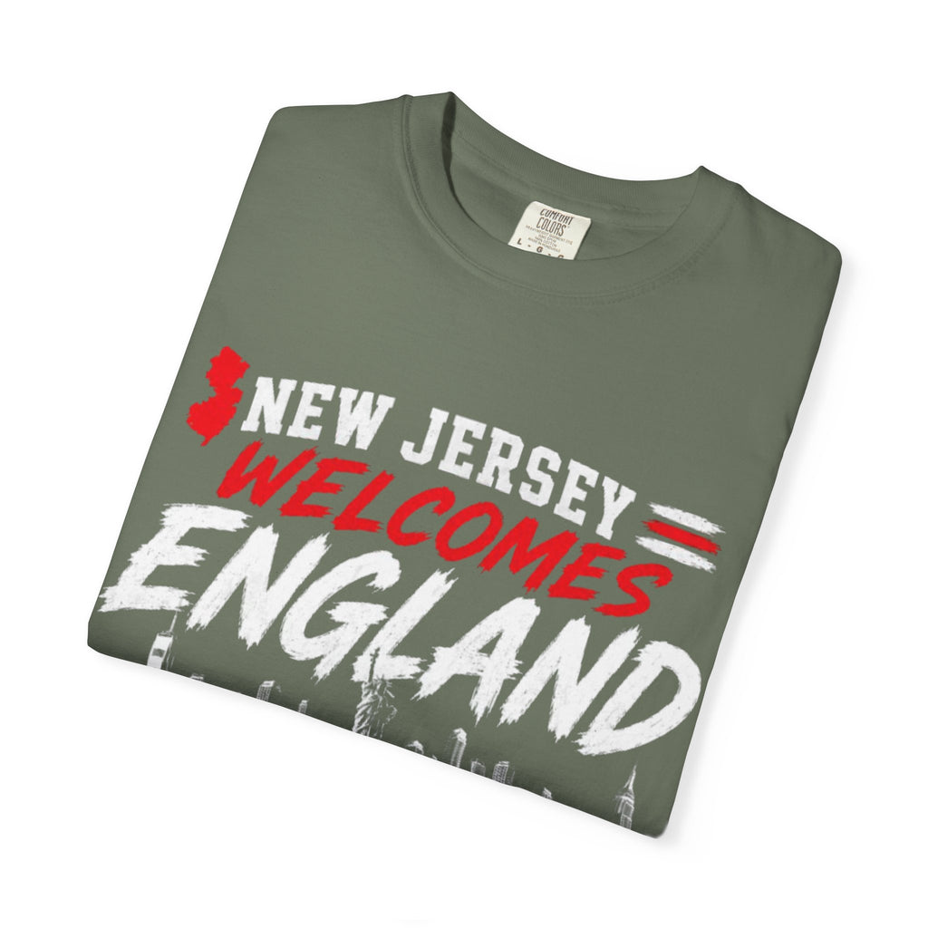 New Jersey Welcomes England T-shirt | St George Flag Soccer Jersey