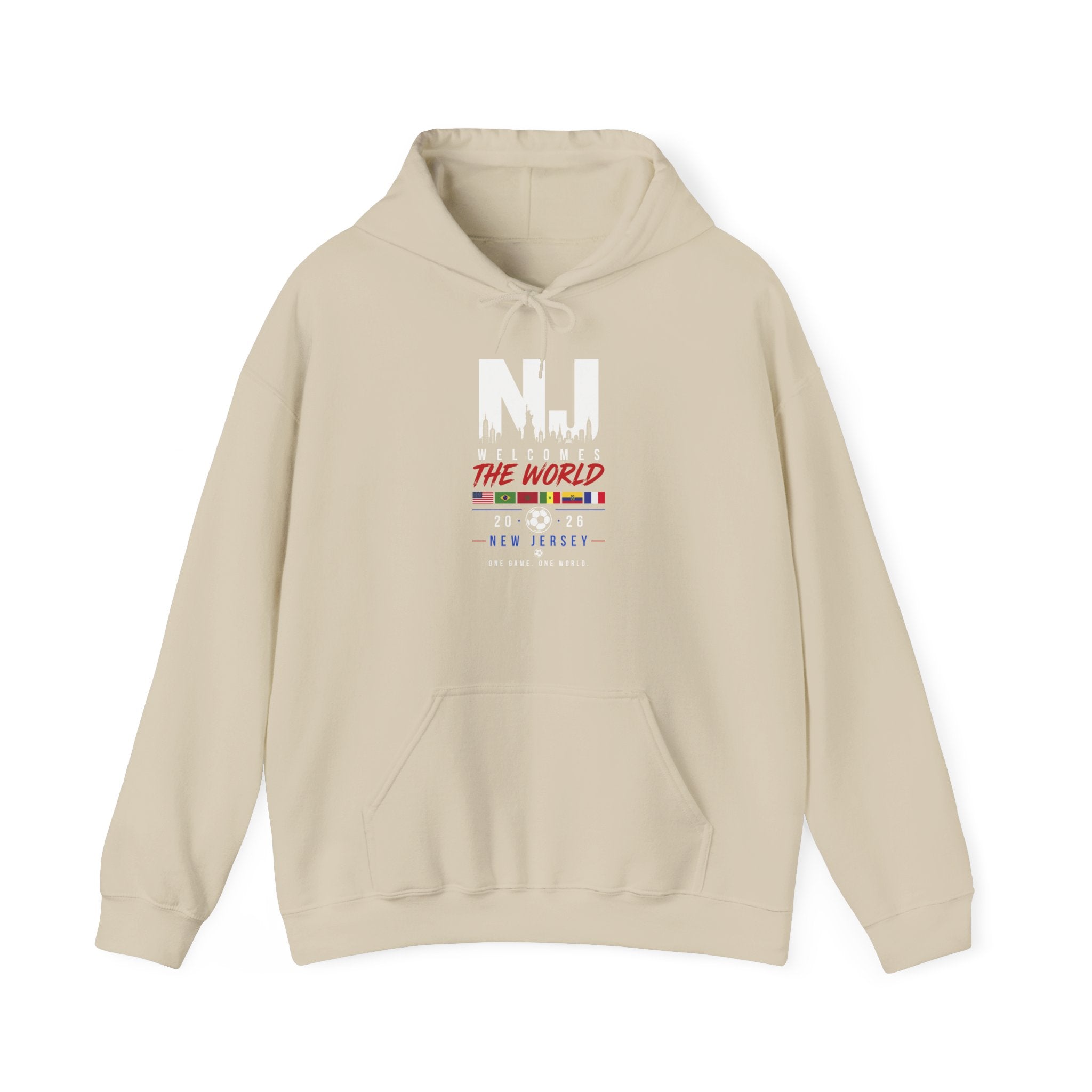 NJ Welcomes The World Hoodie – New Jersey Pride Travel Souvenir Sweatshirt