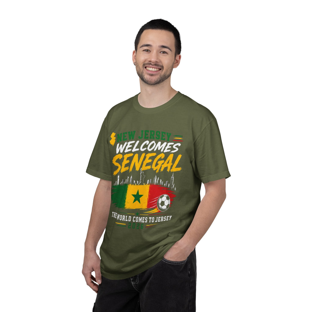 New Jersey Welcomes Senegal T-shirt | Senegal Flag Soccer Jersey Design