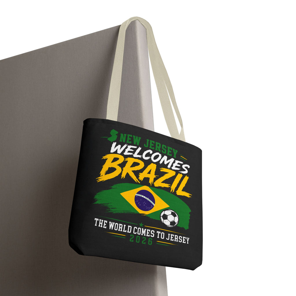 New Jersey Welcomes Brazil Tote Bag — World Cup 2026 Soccer Fan Tote