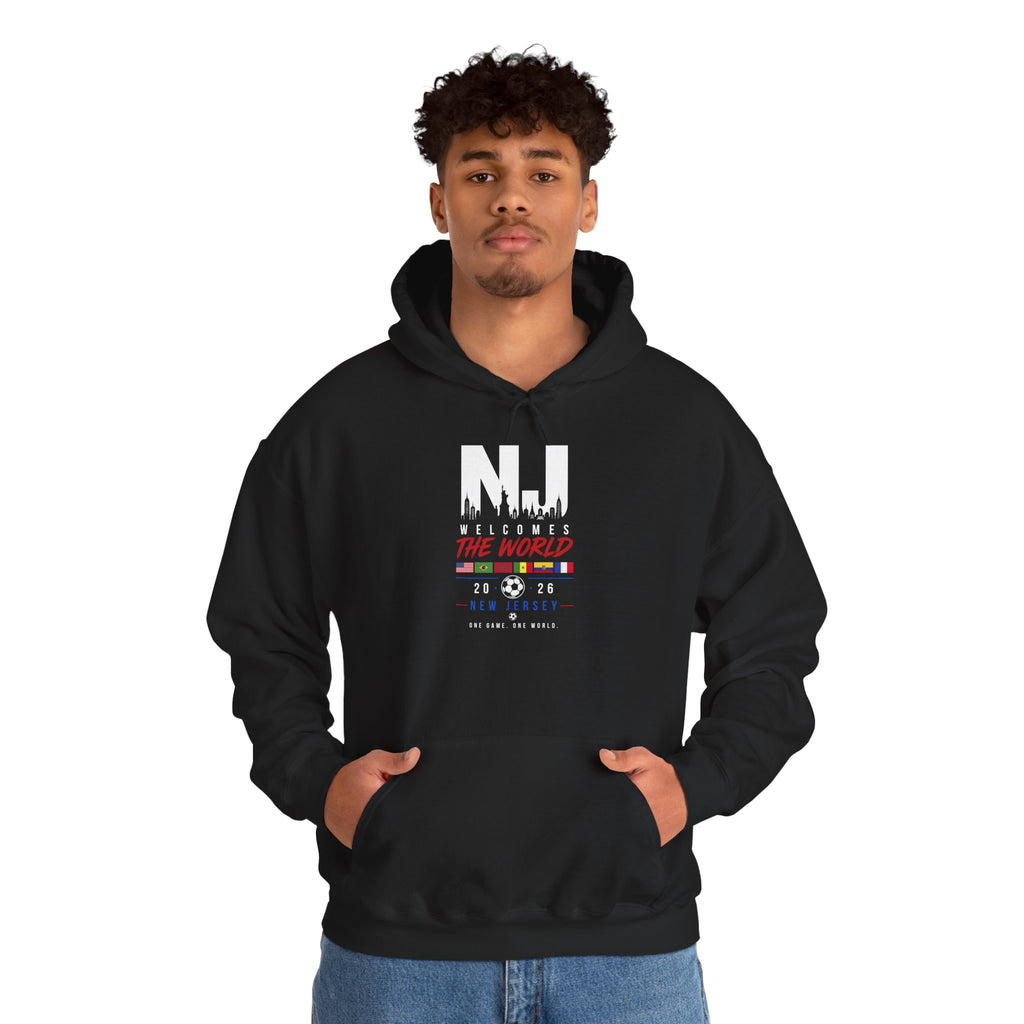 NJ Welcomes The World Hoodie – New Jersey Pride Travel Souvenir Sweatshirt