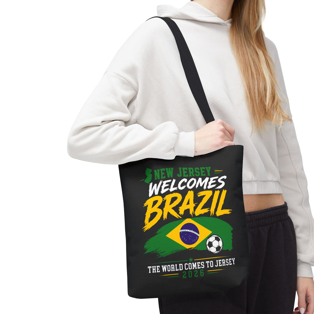 New Jersey Welcomes Brazil Tote Bag — World Cup 2026 Soccer Fan Tote