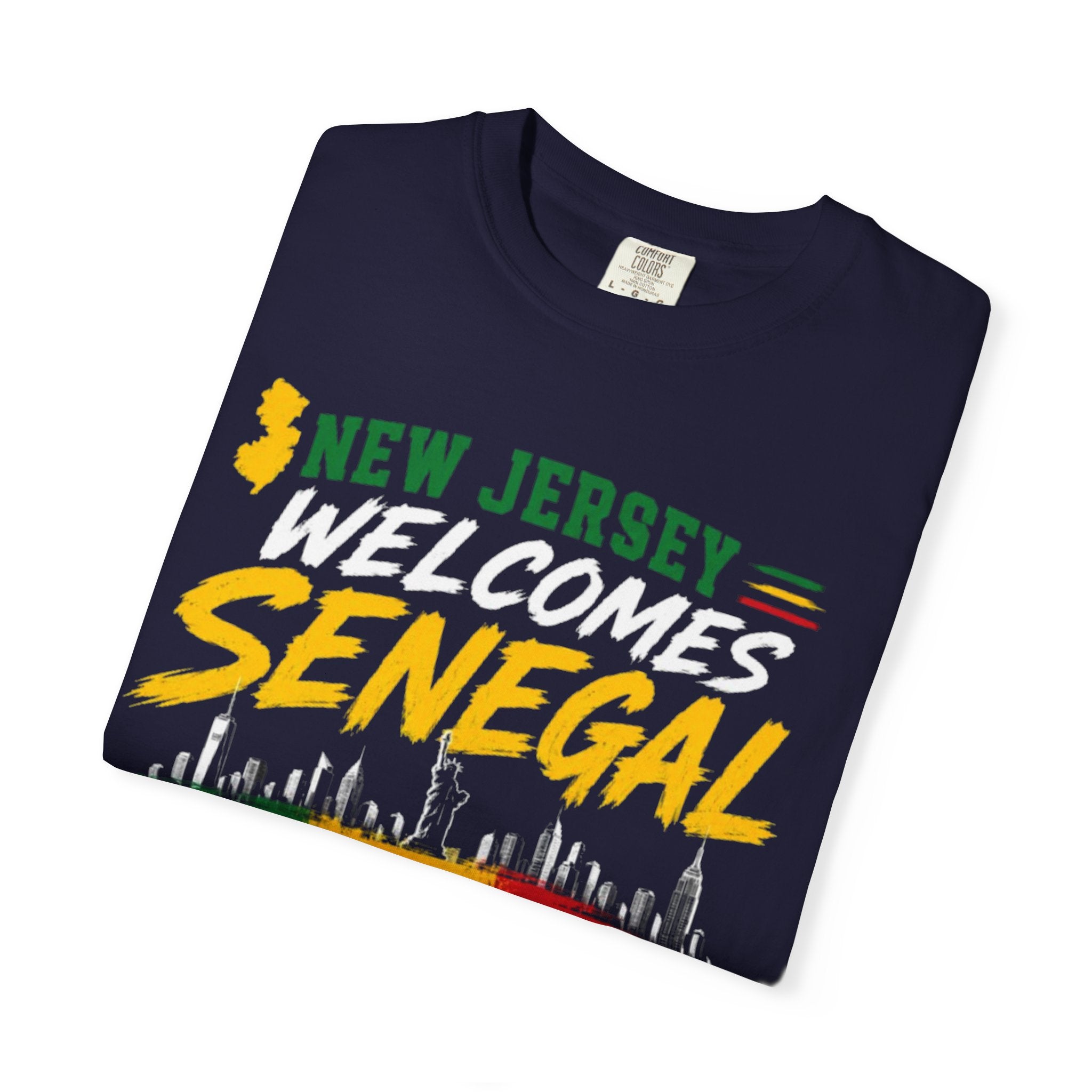 New Jersey Welcomes Senegal T-shirt | Senegal Flag Soccer Jersey Design