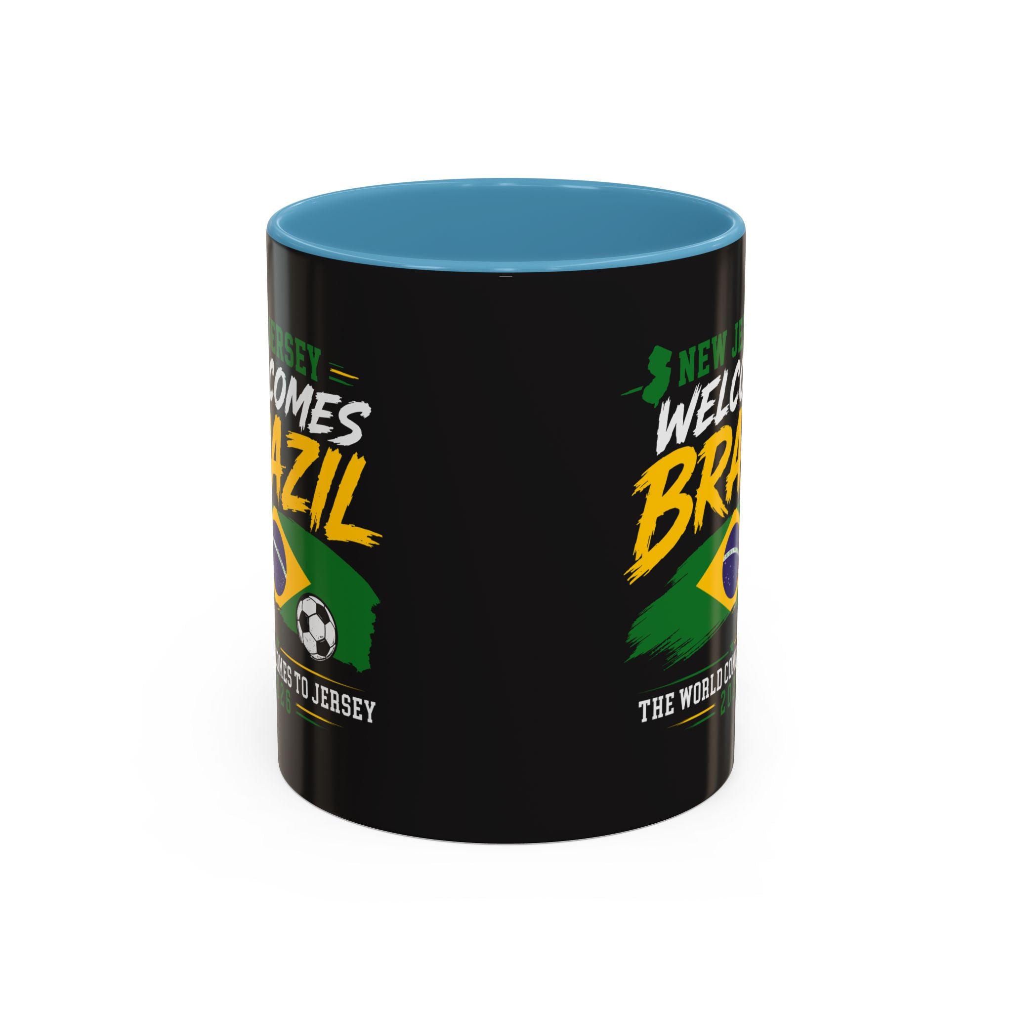 Brazil Soccer Fan Coffee Mug — New Jersey 2026 Accent Mug