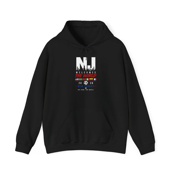 NJ Welcomes The World Hoodie – New Jersey Pride Travel Souvenir Sweatshirt