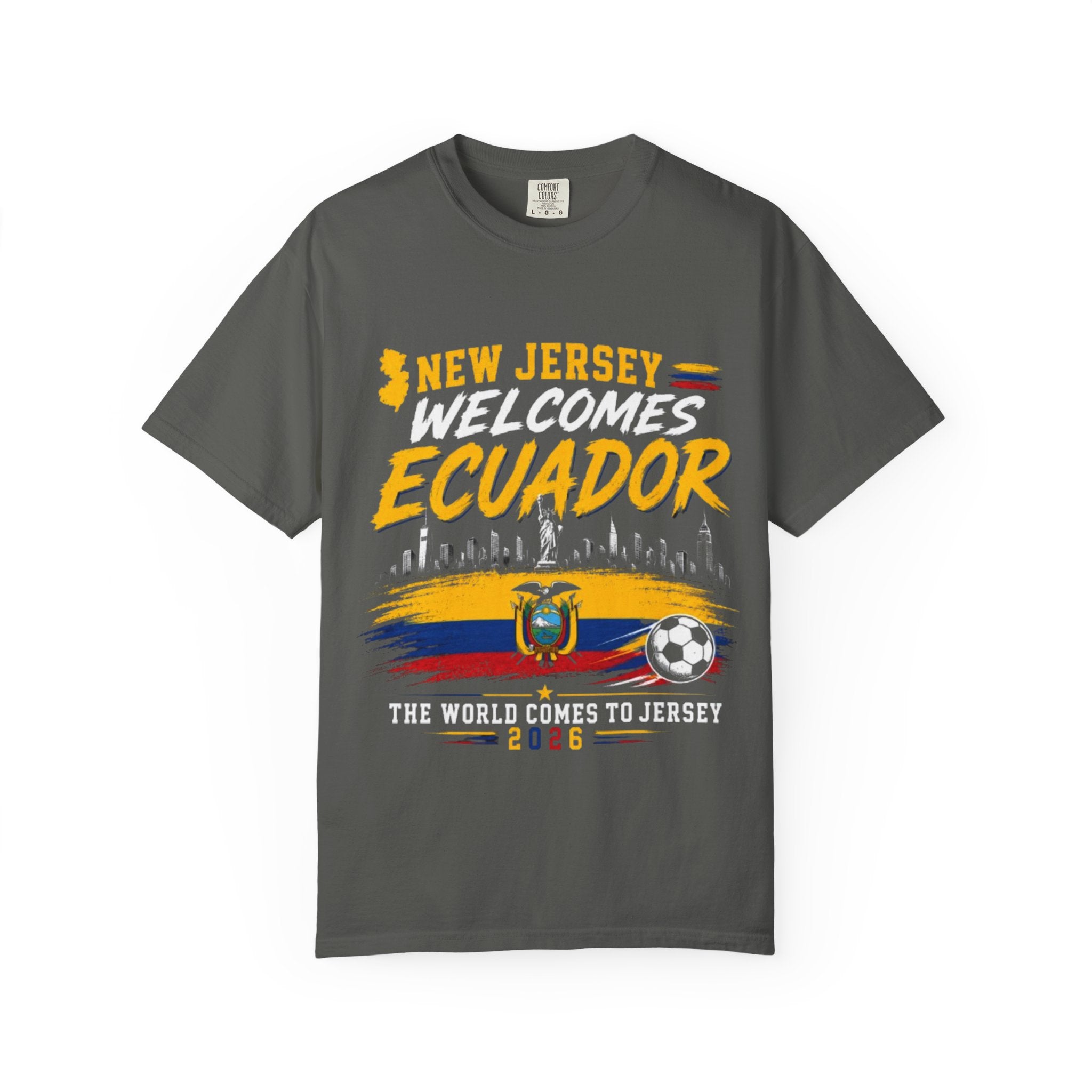 New Jersey Welcomes Ecuador T-shirt | Ecuador Flag Soccer 2026