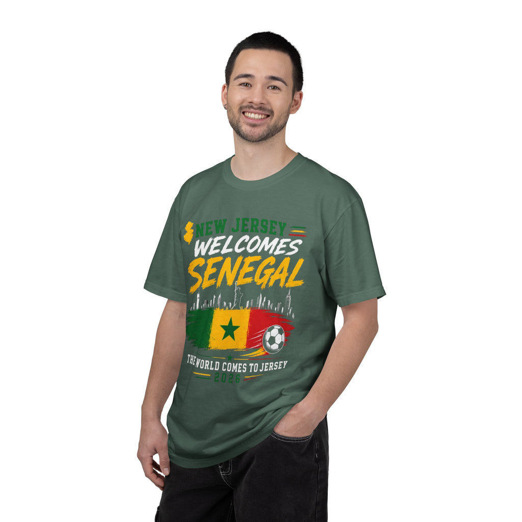 New Jersey Welcomes Senegal T-shirt | Senegal Flag Soccer Jersey Design