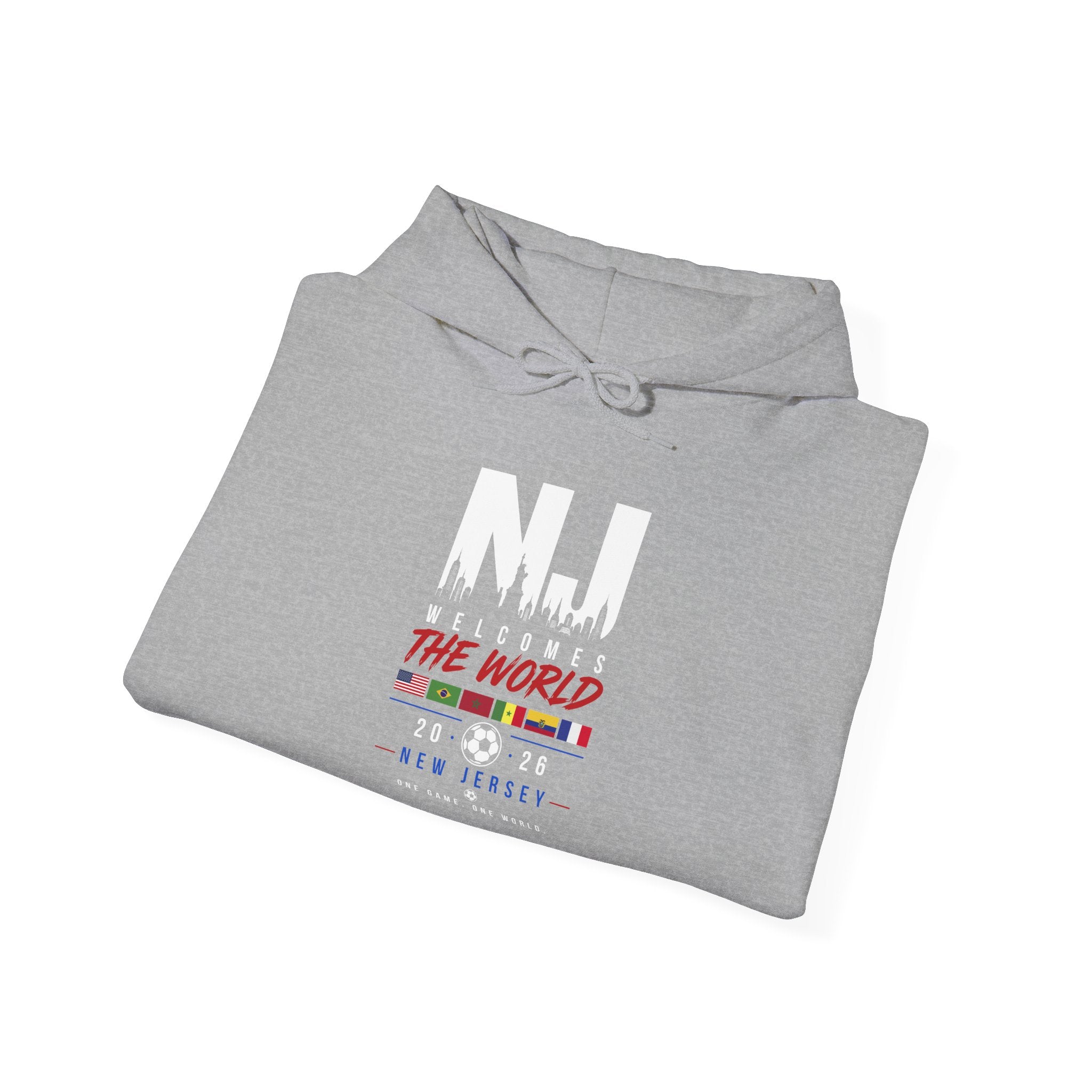 NJ Welcomes The World Hoodie – New Jersey Pride Travel Souvenir Sweatshirt