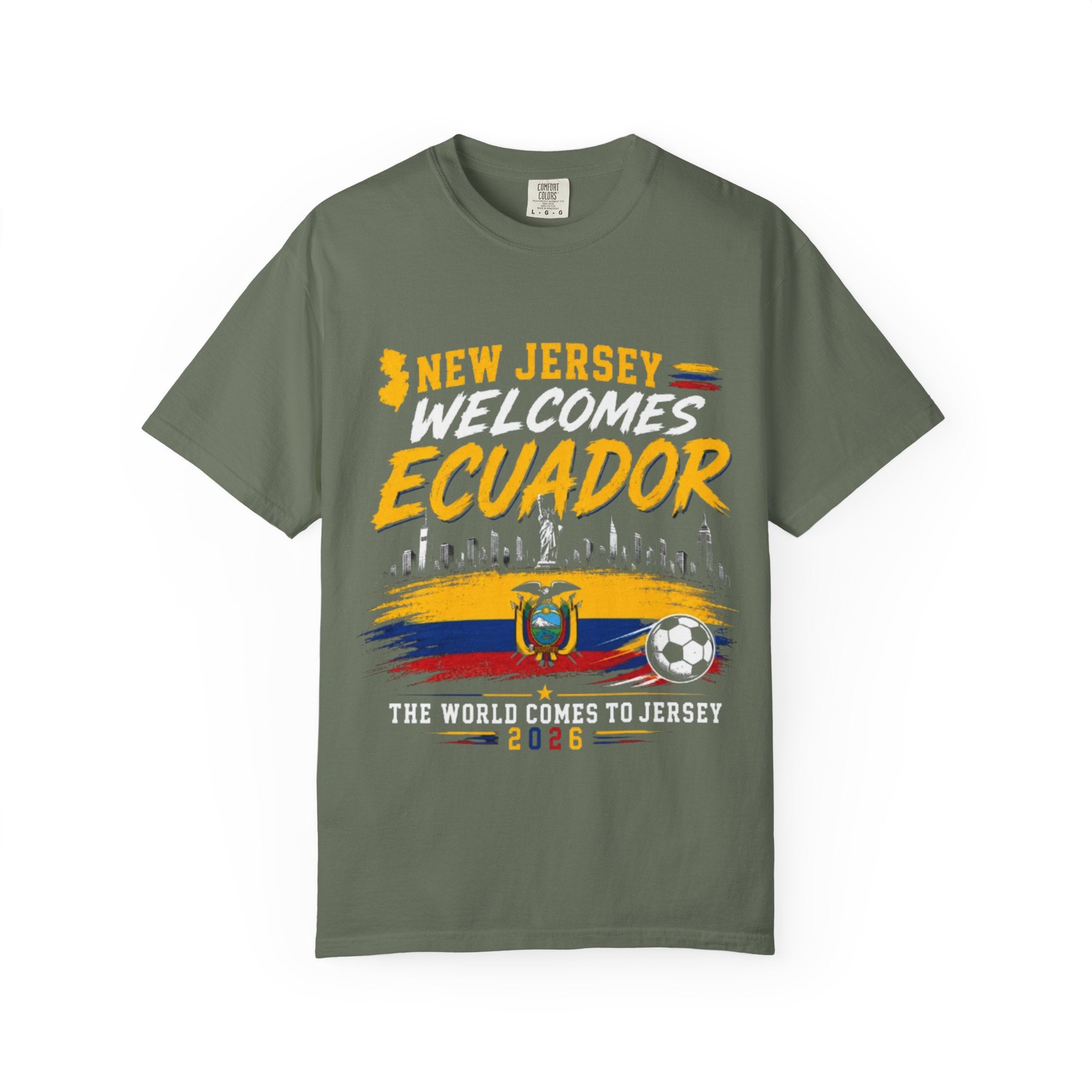 New Jersey Welcomes Ecuador T-shirt | Ecuador Flag Soccer 2026
