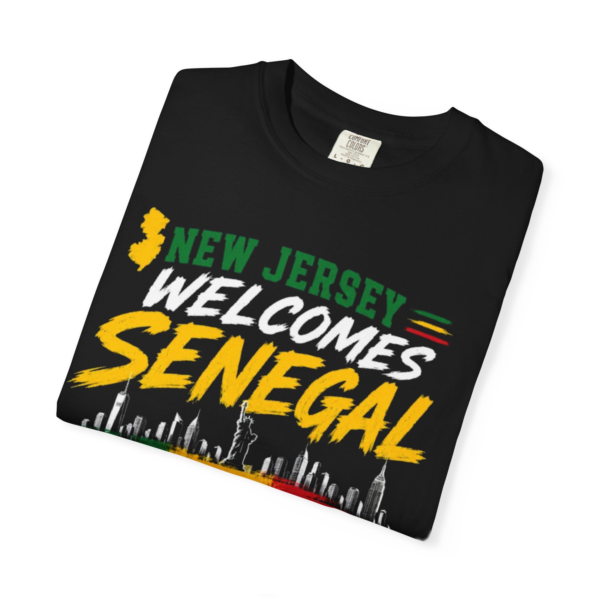 New Jersey Welcomes Senegal T-shirt | Senegal Flag Soccer Jersey Design