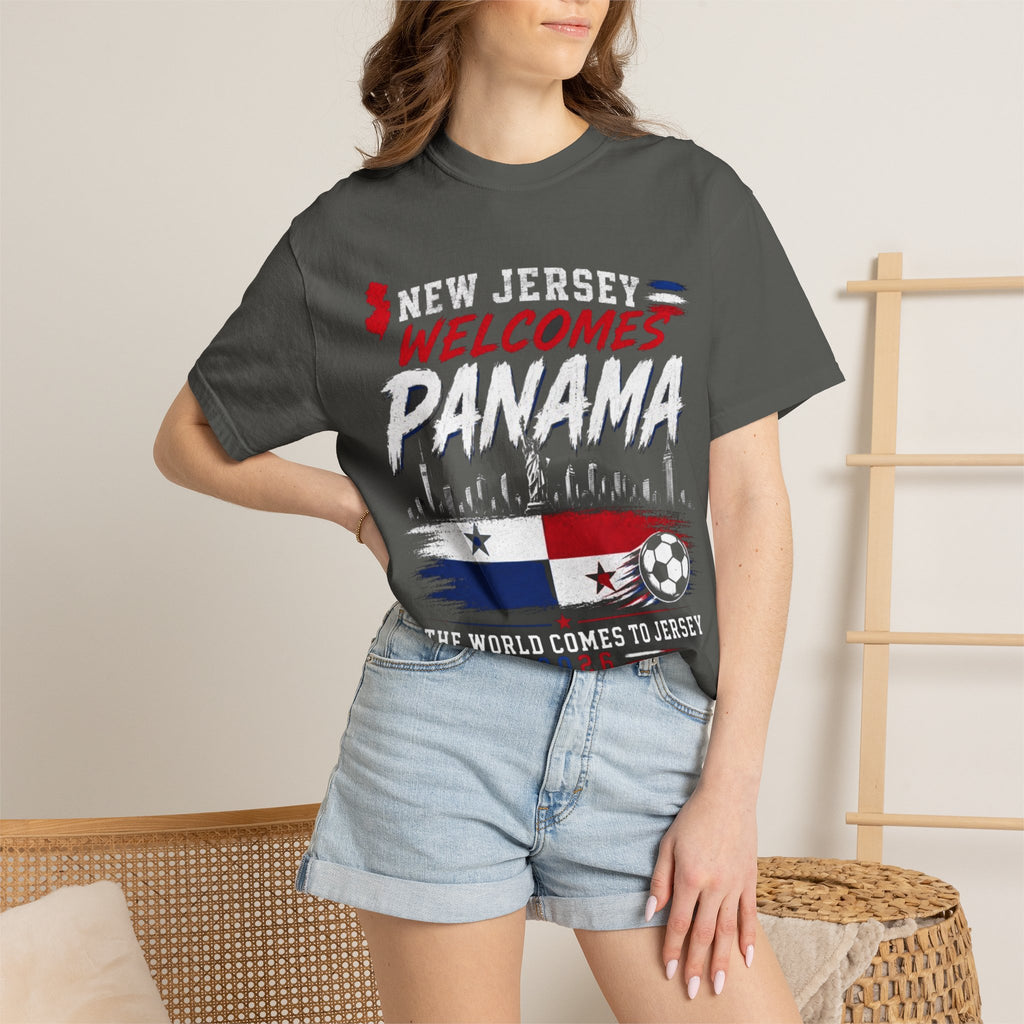 New Jersey Welcomes Panama T-shirt | Panama Flag Soccer Design