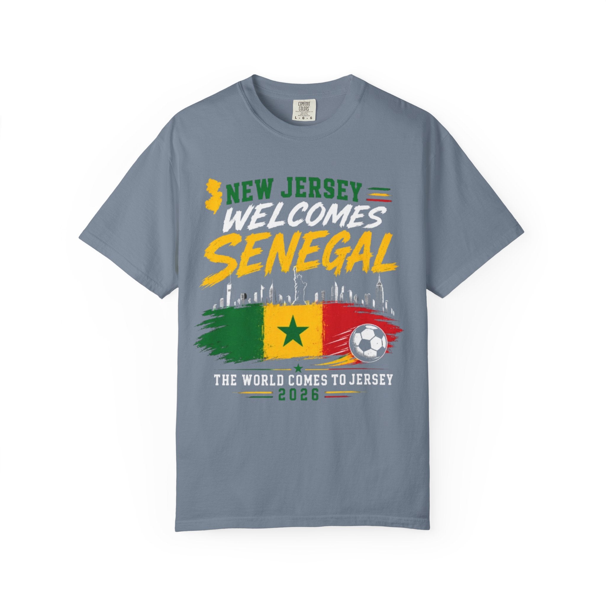 New Jersey Welcomes Senegal T-shirt | Senegal Flag Soccer Jersey Design