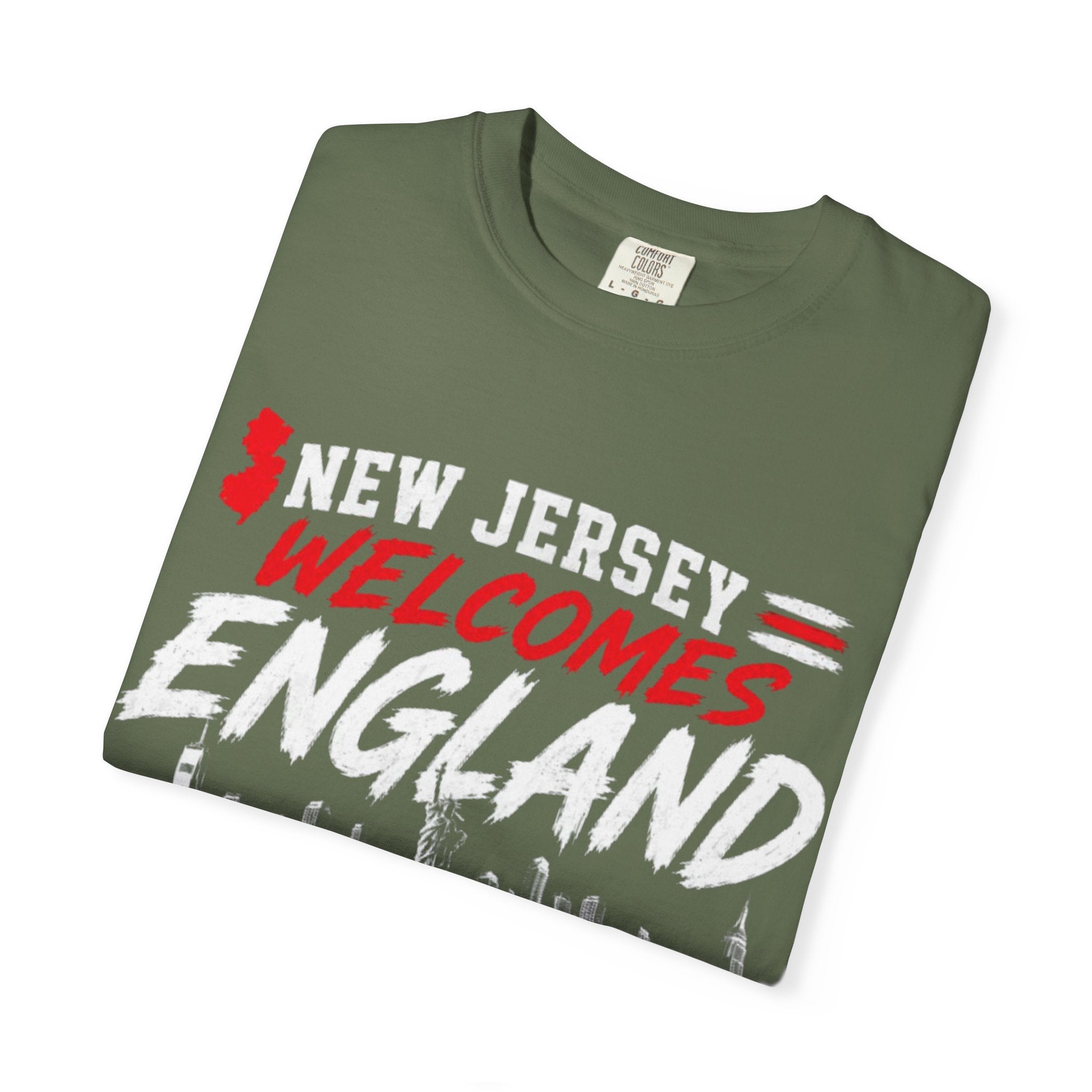 New Jersey Welcomes England T-shirt | St George Flag Soccer Jersey