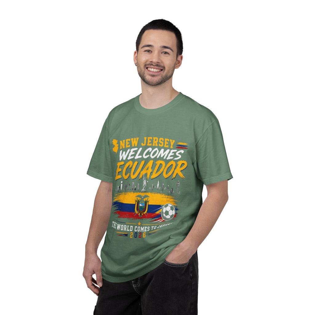 New Jersey Welcomes Ecuador T-shirt | Ecuador Flag Soccer 2026