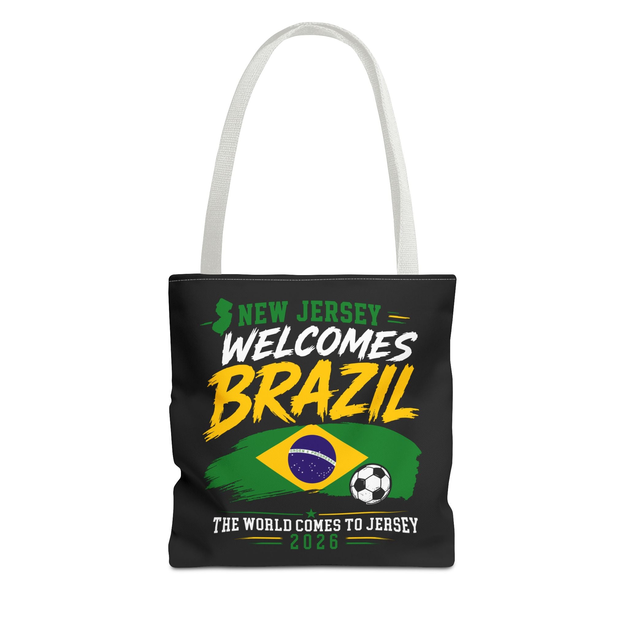New Jersey Welcomes Brazil Tote Bag — World Cup 2026 Soccer Fan Tote