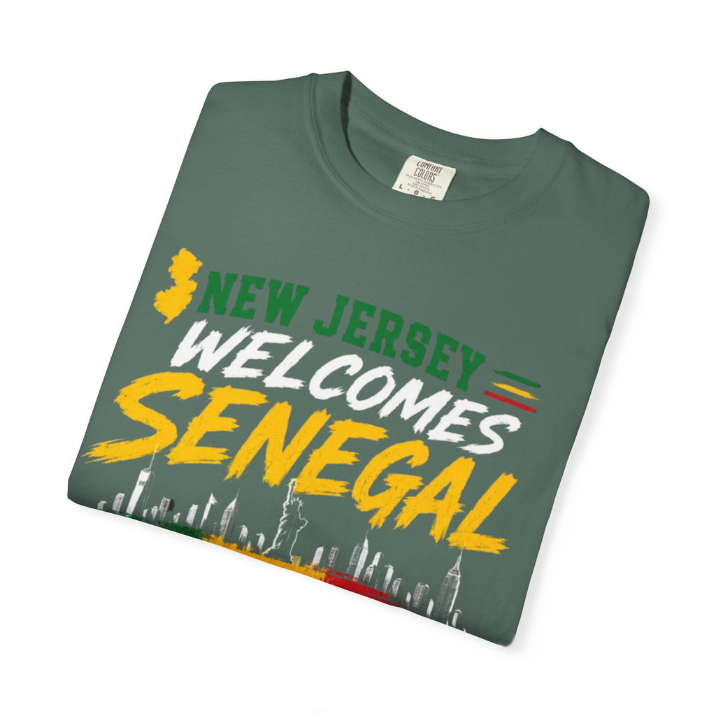 New Jersey Welcomes Senegal T-shirt | Senegal Flag Soccer Jersey Design