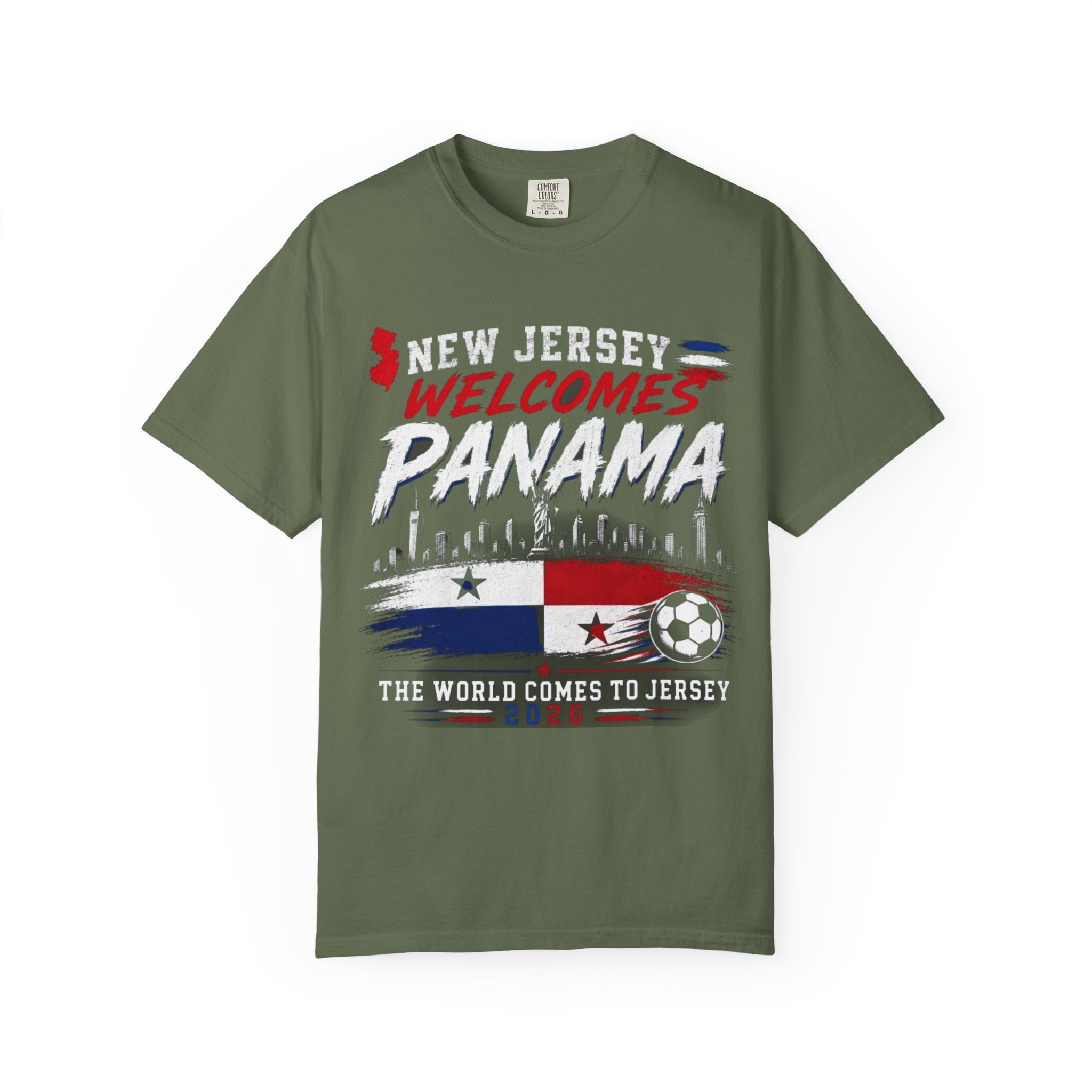 New Jersey Welcomes Panama T-shirt | Panama Flag Soccer Design