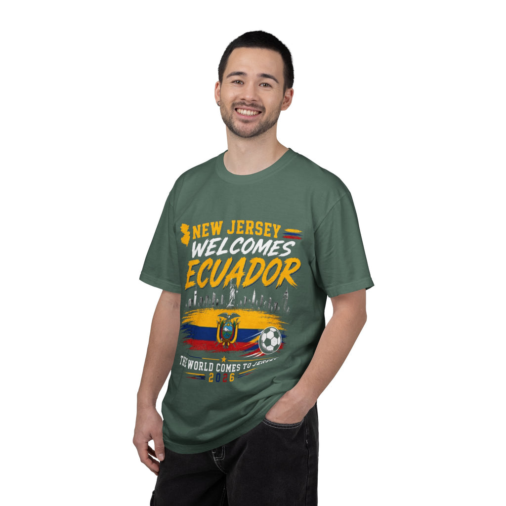 New Jersey Welcomes Ecuador T-shirt | Ecuador Flag Soccer 2026