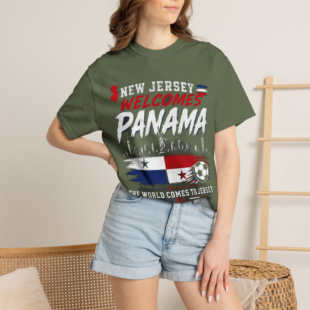 New Jersey Welcomes Panama T-shirt | Panama Flag Soccer Design