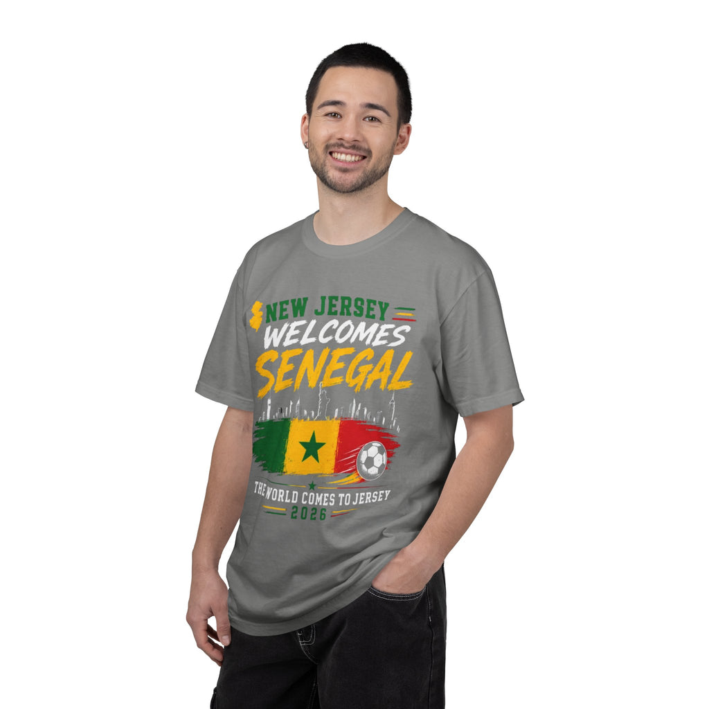 New Jersey Welcomes Senegal T-shirt | Senegal Flag Soccer Jersey Design