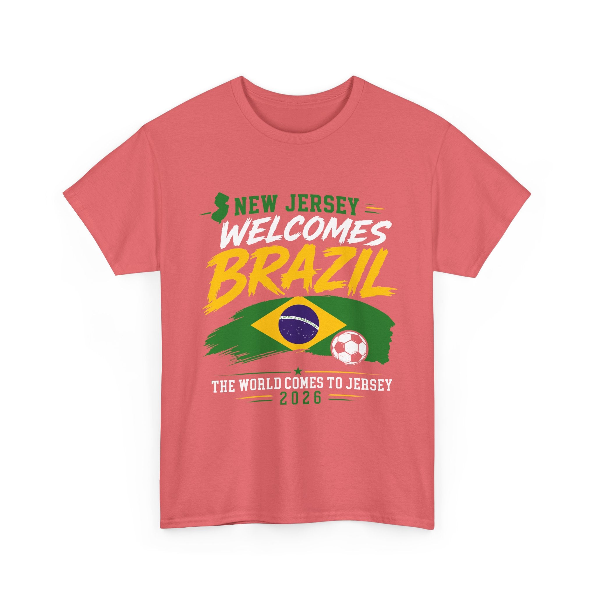New Jersey Welcomes Brazil T-Shirt | Brazil Flag Soccer Tee
