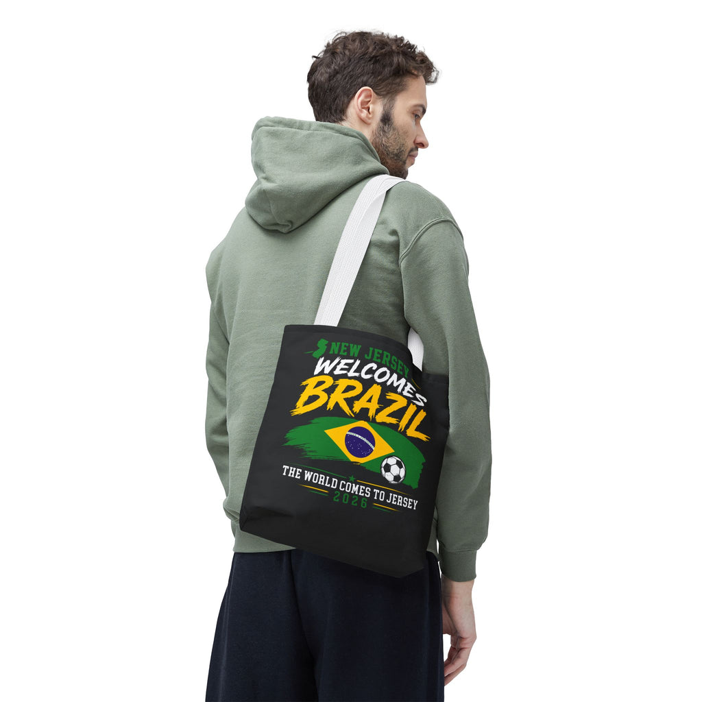 New Jersey Welcomes Brazil Tote Bag — World Cup 2026 Soccer Fan Tote