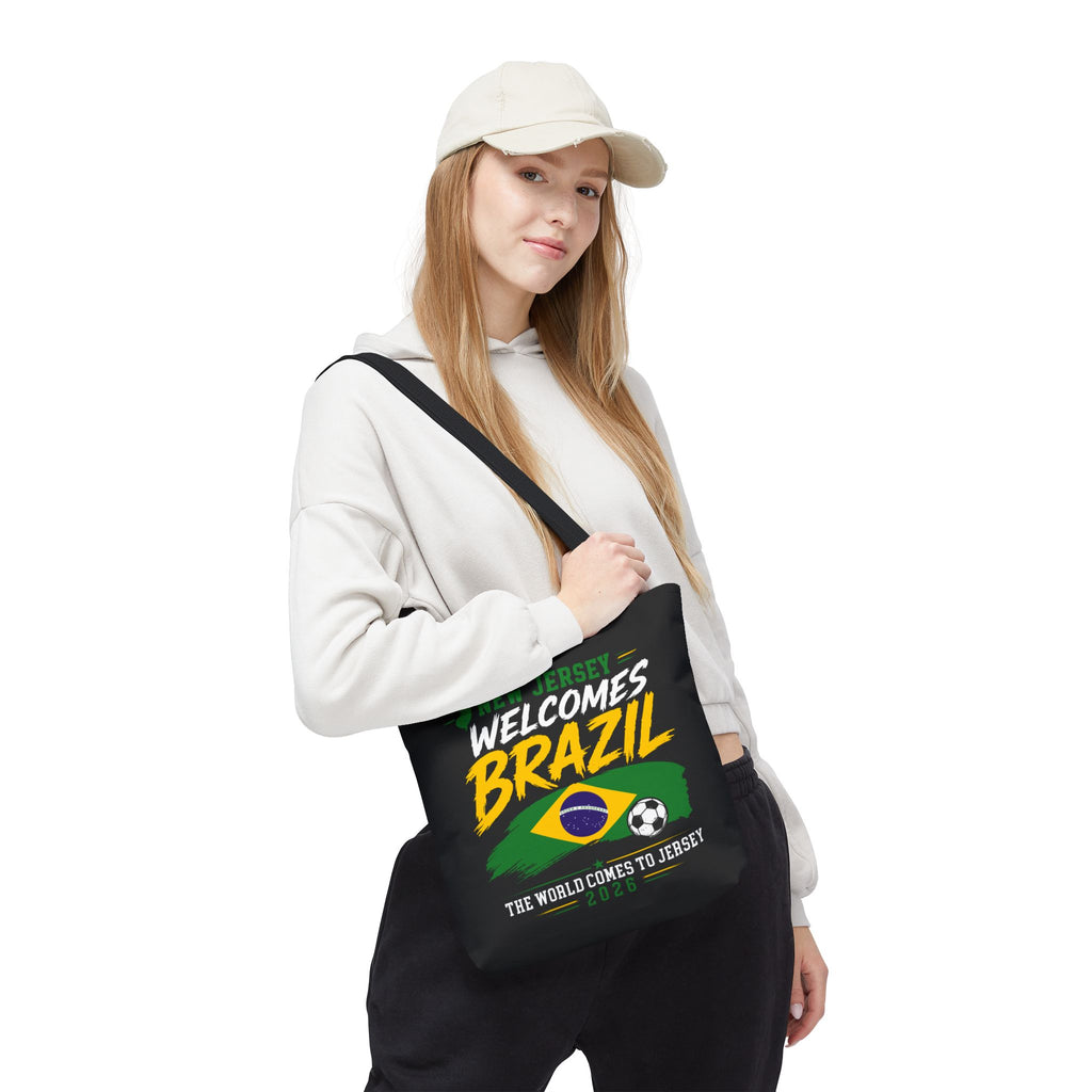 New Jersey Welcomes Brazil Tote Bag — World Cup 2026 Soccer Fan Tote