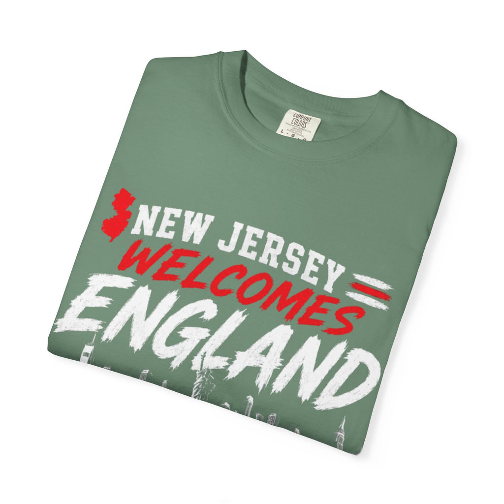 New Jersey Welcomes England T-shirt | St George Flag Soccer Jersey