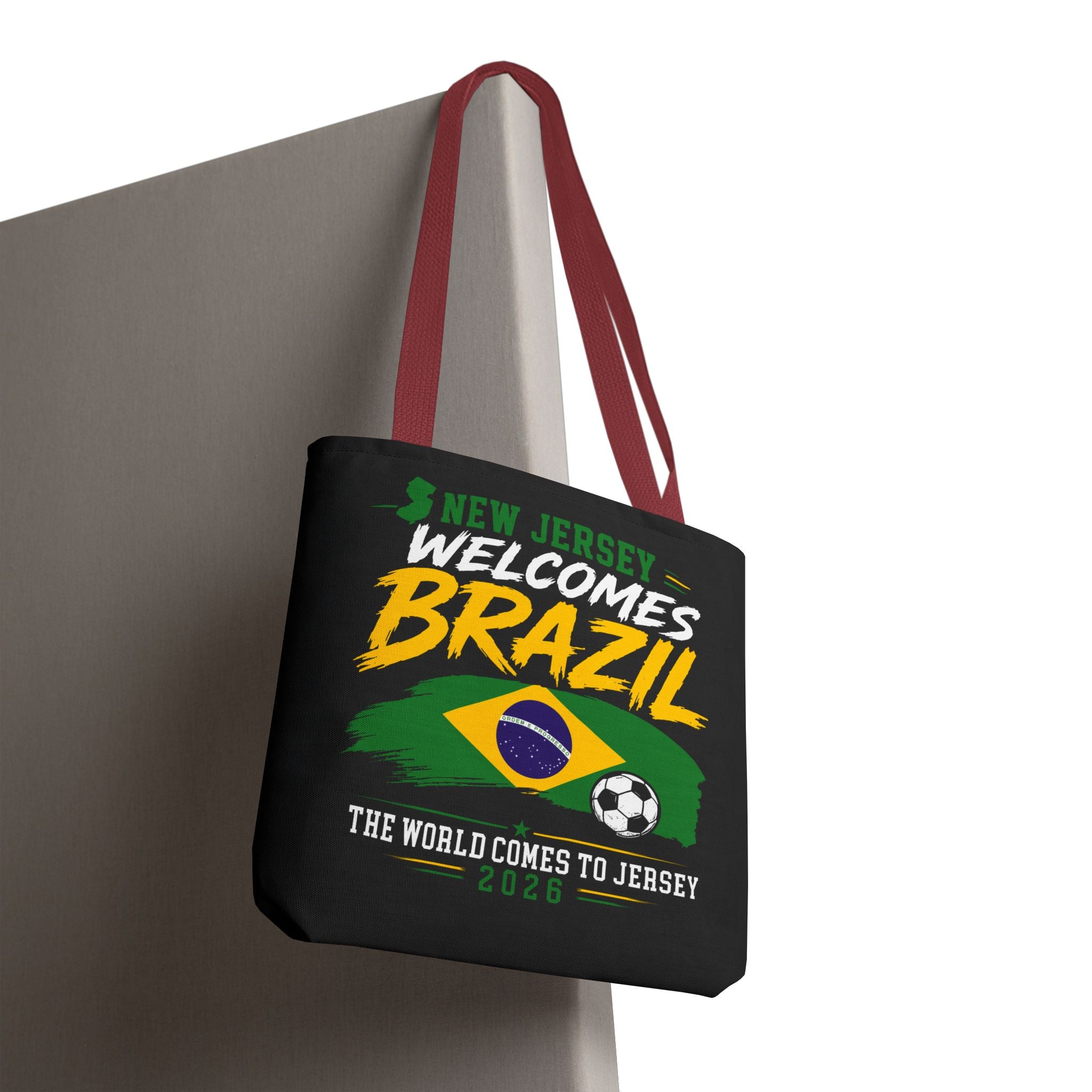 New Jersey Welcomes Brazil Tote Bag — World Cup 2026 Soccer Fan Tote