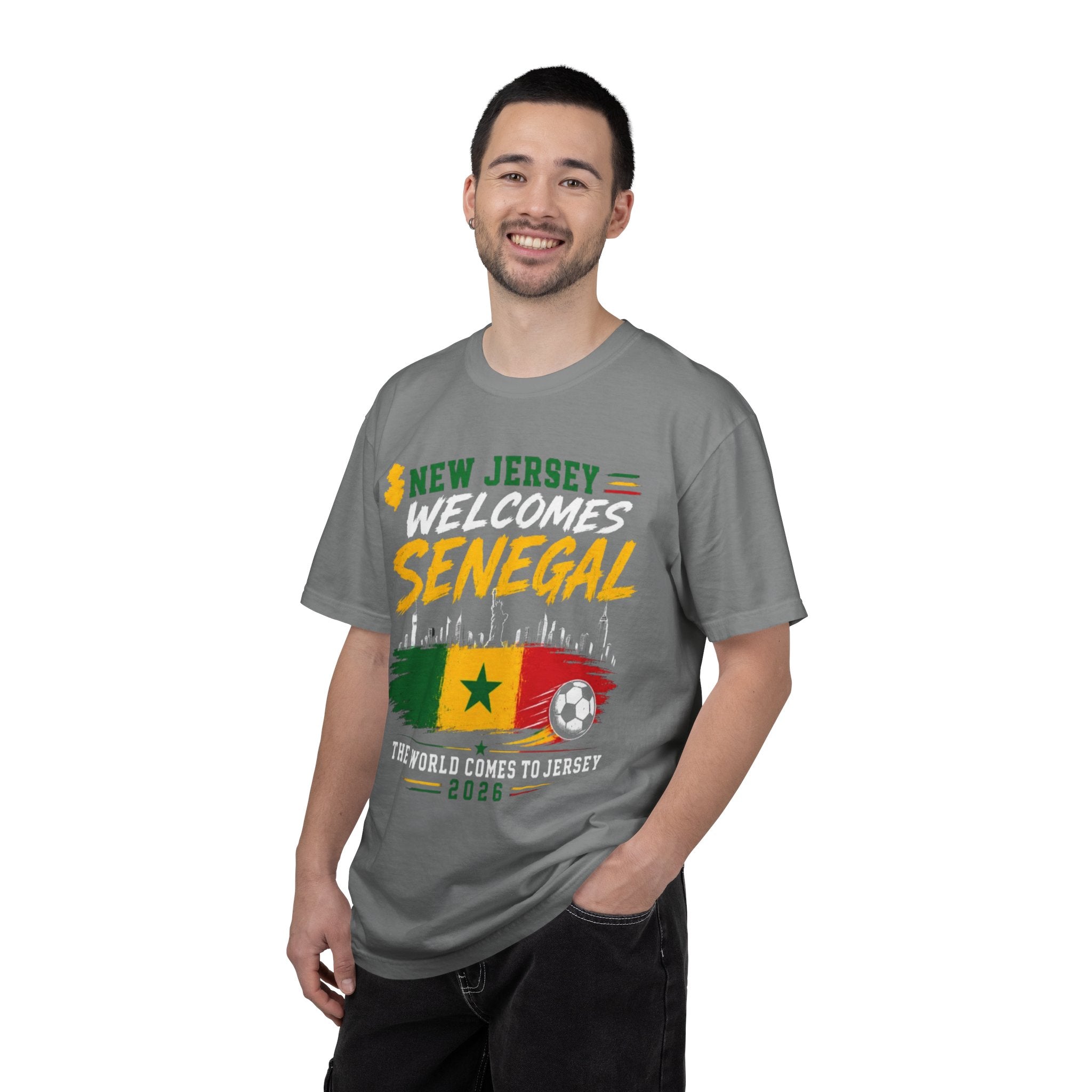 New Jersey Welcomes Senegal T-shirt | Senegal Flag Soccer Jersey Design