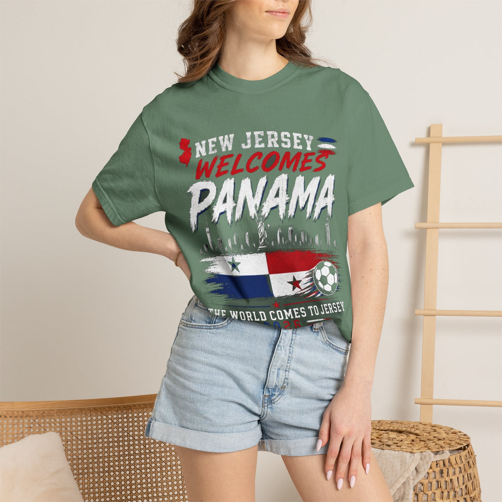 New Jersey Welcomes Panama T-shirt | Panama Flag Soccer Design
