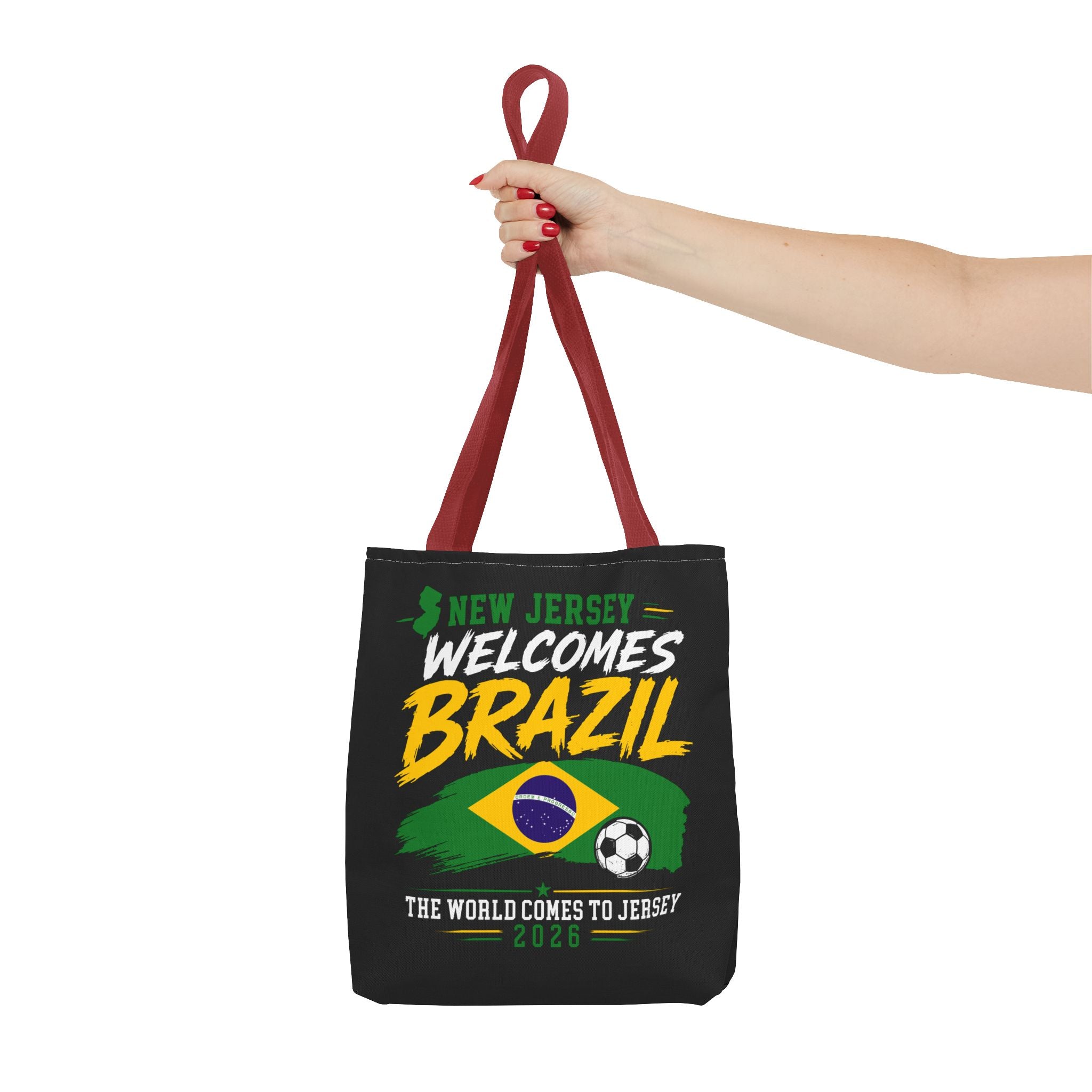 New Jersey Welcomes Brazil Tote Bag — World Cup 2026 Soccer Fan Tote