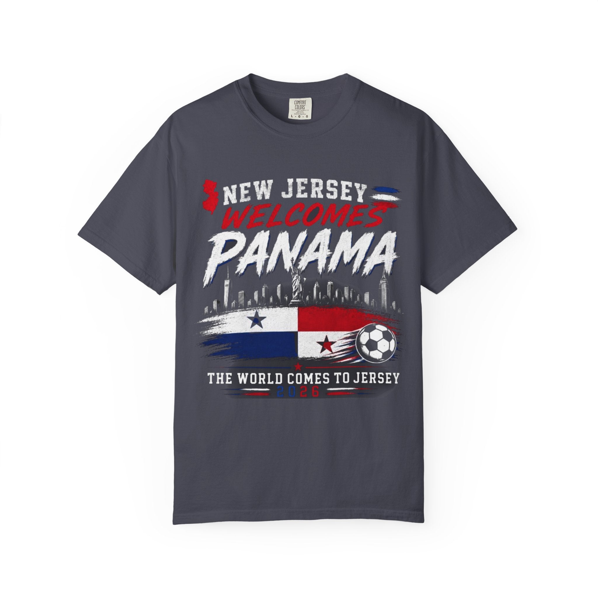 New Jersey Welcomes Panama T-shirt | Panama Flag Soccer Design