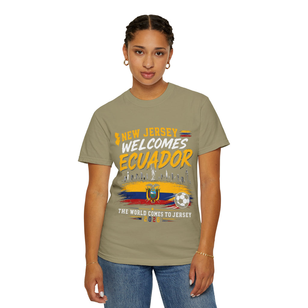 New Jersey Welcomes Ecuador T-shirt | Ecuador Flag Soccer 2026