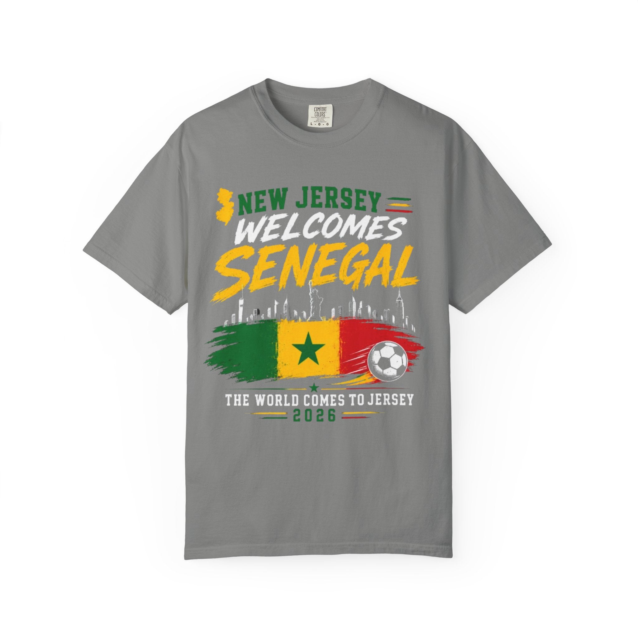 New Jersey Welcomes Senegal T-shirt | Senegal Flag Soccer Jersey Design
