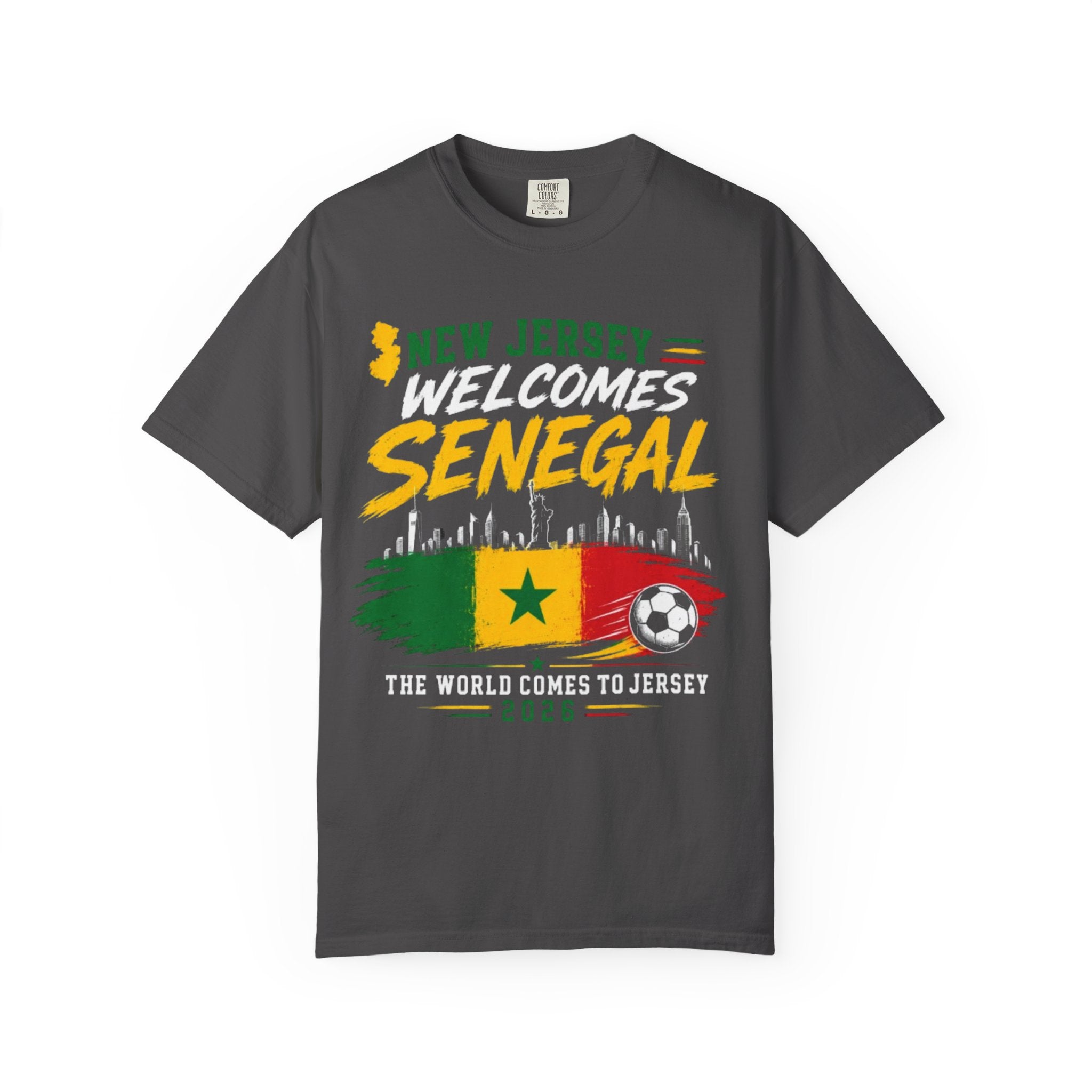 New Jersey Welcomes Senegal T-shirt | Senegal Flag Soccer Jersey Design