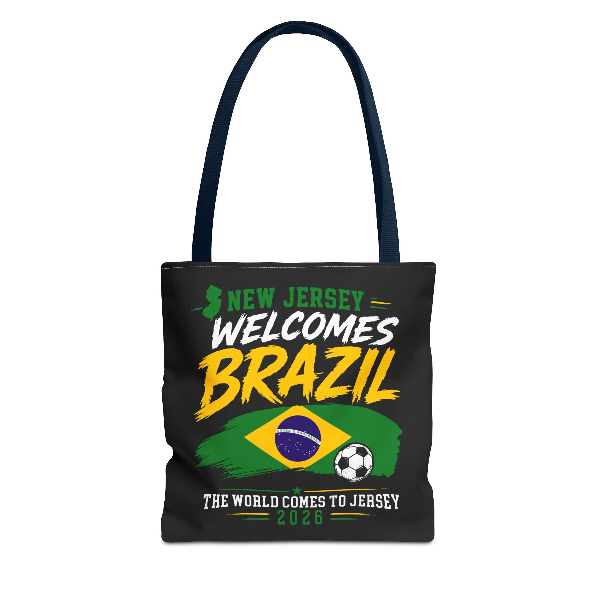 New Jersey Welcomes Brazil Tote Bag — World Cup 2026 Soccer Fan Tote