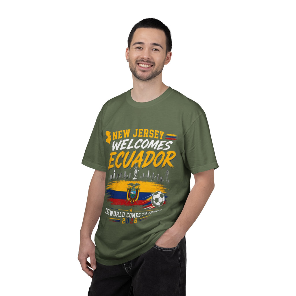 New Jersey Welcomes Ecuador T-shirt | Ecuador Flag Soccer 2026