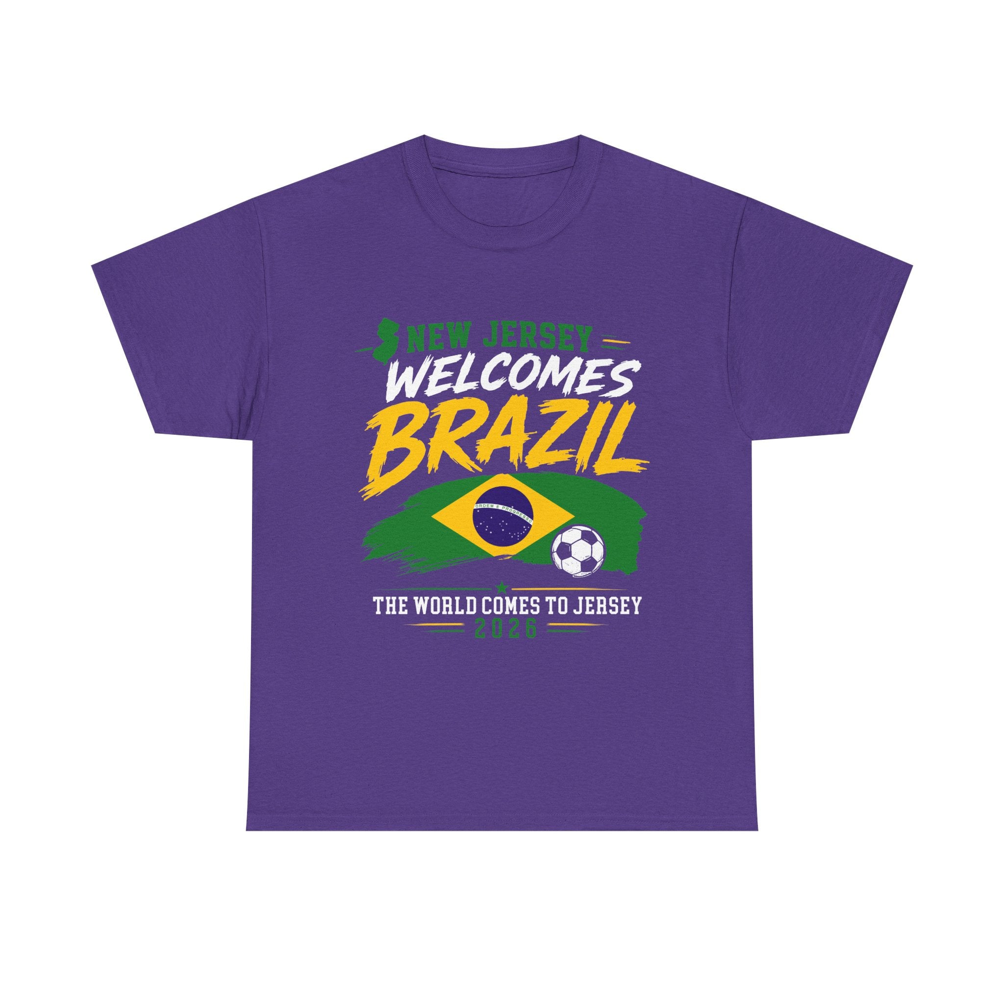 New Jersey Welcomes Brazil T-Shirt | Brazil Flag Soccer Tee